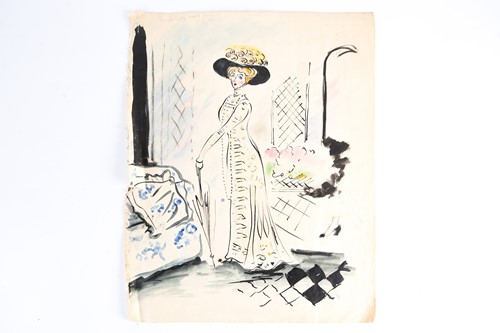Lot 92 - A theatrical costume design, attributed to...