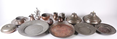 Lot 223 - A large Indian circular bronze charger with...