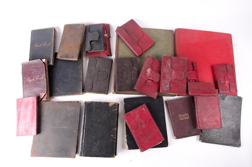 Lot 360 - A collection of Victorian red, black Morocco...