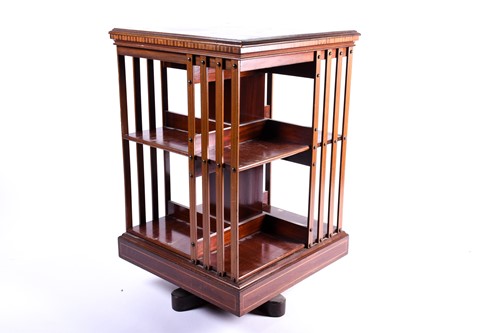 Lot 141 - An Edwardian marquetry inlaid mahogany,...