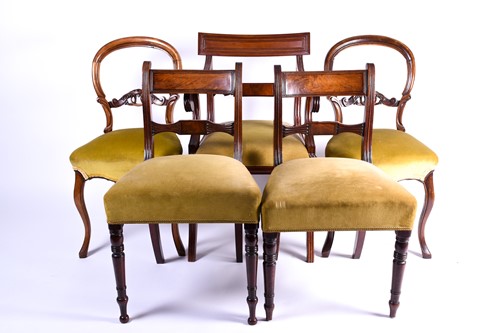 Lot 142 - A Regency, mahogany bar back carver chair with...