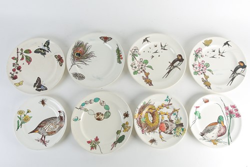 Lot 372 - Five Aesthetic Movement 'Naturalist' pattern...