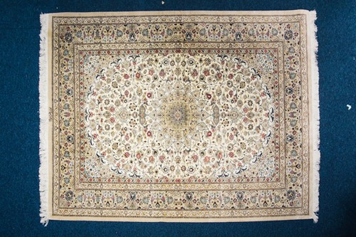 Lot 275 - A 20th century Qum rug, silk on silk rug, the...