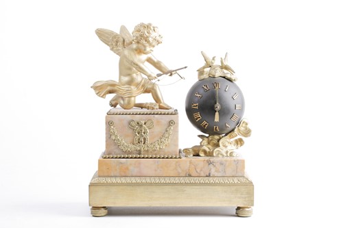 Lot 415 - A late 19th century French marble and ormolu...