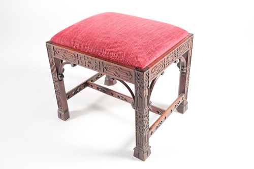 Lot 153 - A Chinese Chippendale style carved mahogany,...