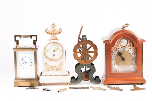 Lot 416 - A French gilt brass four-glass carriage clock...