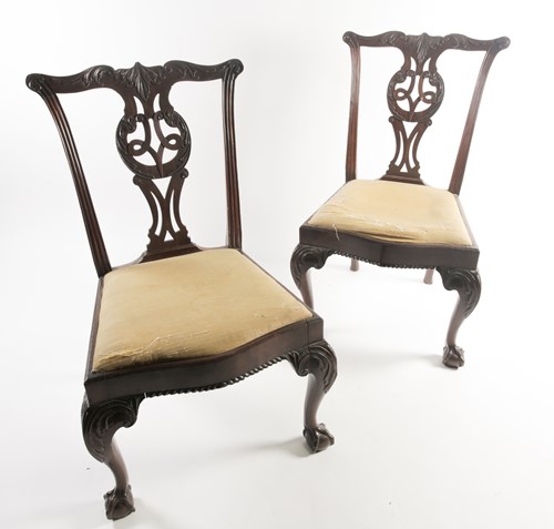 Lot 98 - A pair of George III carved and pieced...
