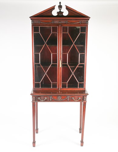 Lot 105 - A Geo III style carved mahogany console...