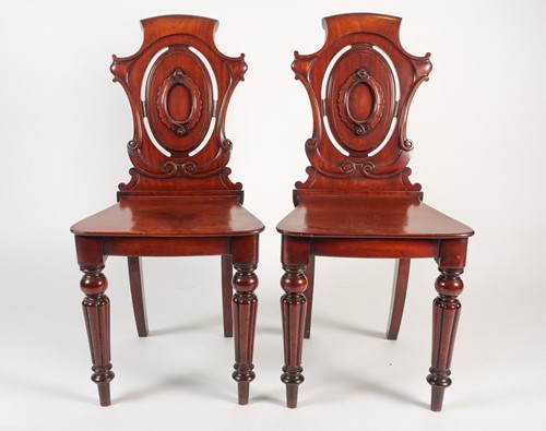 Lot 86 - A pair of early Victorian solid mahogany...