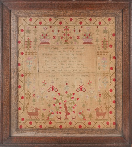 Lot 332 - A George IV needlework sampler, completed in...