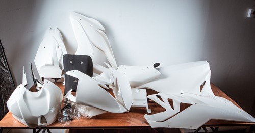 Lot 30 - A set of BMW S1000RR fibreglass race body...