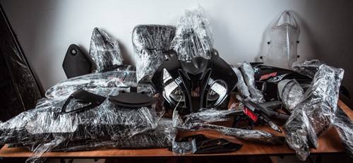 Lot 26 - A set of OEM BMW S1000RR Gen II black bodywork.