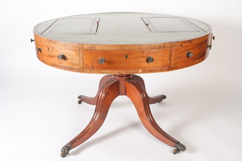 Lot 120 - A George III circular satinwood and strung...