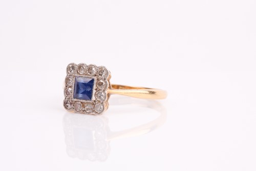 Lot 90 - An early 20th century synthetic sapphire and...