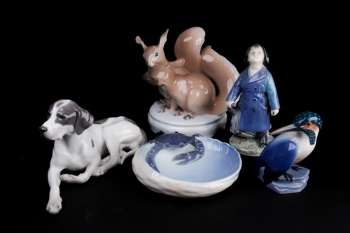 Lot 389 - A group of Royal Copenhagen figures,...