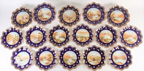 Lot 395 - An Aynsley porcelain cabinet service,...
