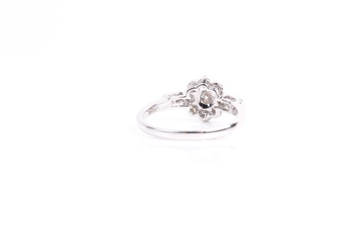 Lot 122 - A diamond cluster ring, the principle...