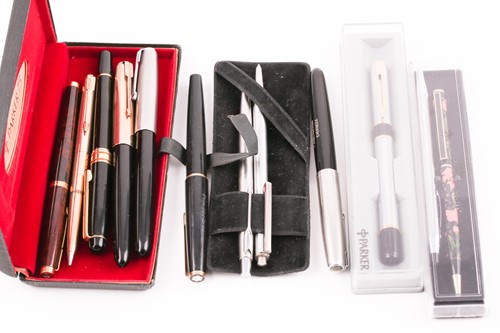 Lot 511 - A Mont Blanc fountain pen, a Cross ballpoint...