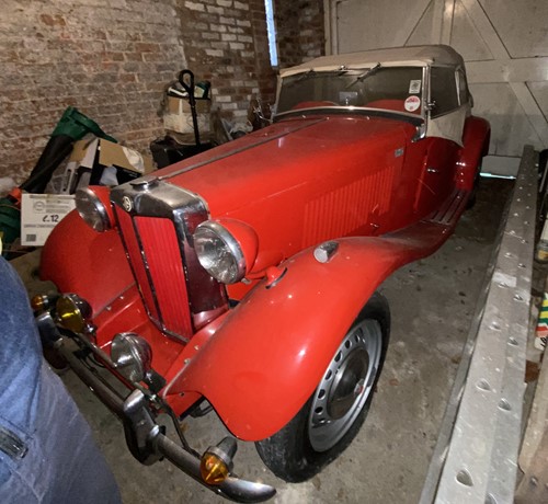 Lot 328 - A 1953 red MG TD motor car, Registration: NLO...