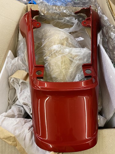 Lot 34 - A Yamaha FZX750 red panel set, two boxes of...
