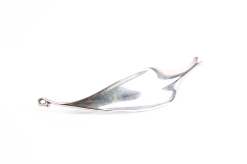 Lot 197 - George Jensen. A sterling silver Plume brooch,...