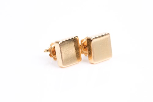 Lot 1 - Tiffany & Co. A pair of 18ct yellow gold plain...