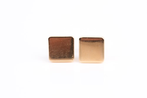 Lot 1 - Tiffany & Co. A pair of 18ct yellow gold plain...