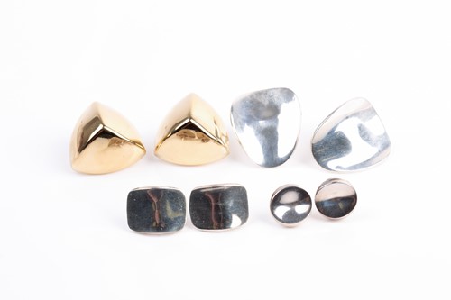 Lot 84 - A pair of Georg Jensen silver earrings, of...