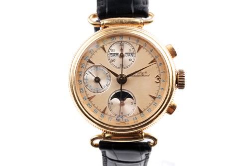 Lot 449 - A Dubey & Schaldenbrand automatic 18ct yellow...