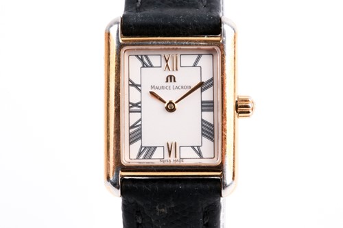 Lot 485 - A ladies Maurice Lacroix gold plated quartz...