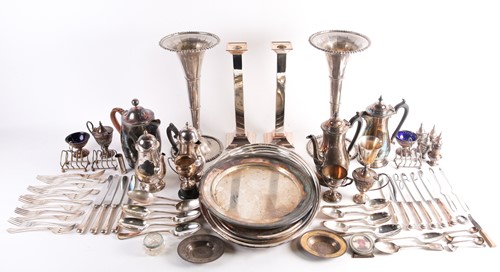 Lot 594 - A pair of large 20th century silver plated...