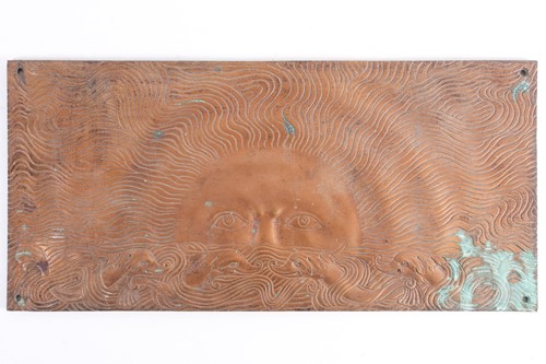 Lot 373 - An Elsey Arts & Crafts rectangular bronze...