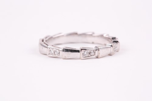 Lot 411 - Bulgari. An 18ct white gold eternity band,...
