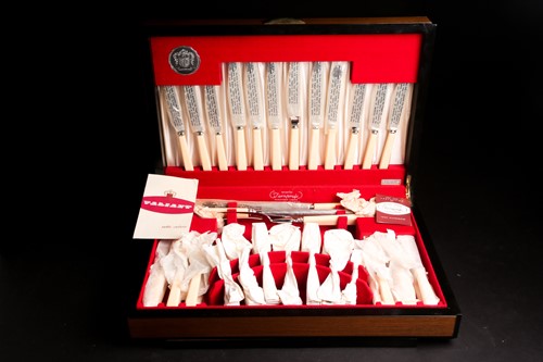 Lot 598 - A Priestley & Moore Ltd canteen of silver...