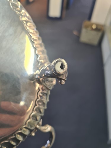 Lot 532 - A pair of mid 18th century Irish silver soup...