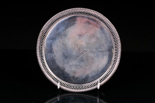 Lot 570 - A George III silver waiter, London 1773 by 'IC'...