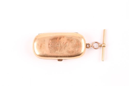 Lot 44 - An 18ct yellow gold double sovereign case, the...