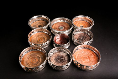 Lot 586 - A 19th-century silver wine coaster, marks...