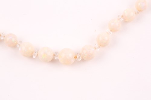 Lot 77 - An early to mid 20th century opal beaded...