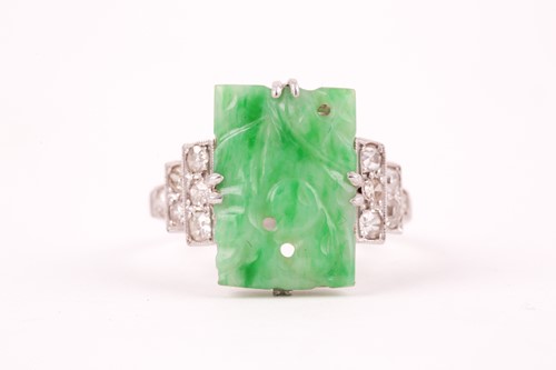 Lot 237 - An early 20th century 18ct white gold, diamond,...