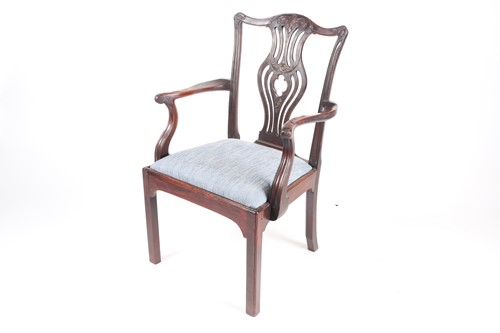 Lot 289 - A George III "Chippendale" style mahogany open...