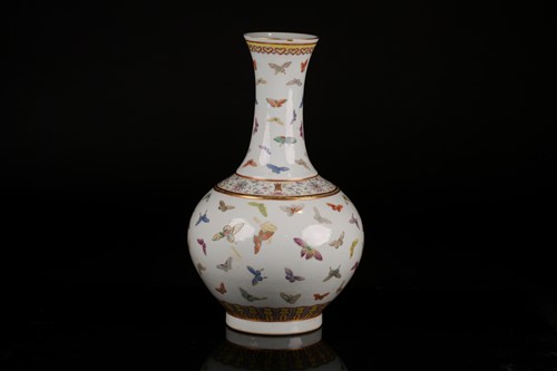 Lot 114 - A Chinese butterfly vase, Guangxu mark and...
