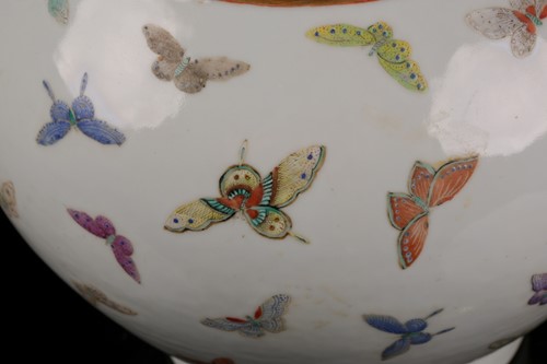 Lot 114 - A Chinese butterfly vase, Guangxu mark and...