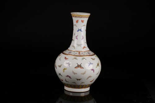 Lot 114 - A Chinese butterfly vase, Guangxu mark and...
