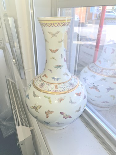 Lot 114 - A Chinese butterfly vase, Guangxu mark and...