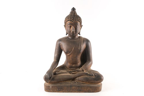 Lot 115 - A Thai bronze parcel gilt Buddha, second half...