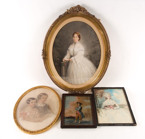 Lot 15 - 18th century Dutch school, a painting on glass...