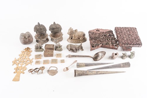 Lot 398 - A collection of African gold weights, to...