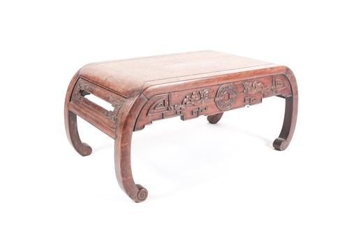 Lot 123 - A Chinese Hongmu low table, late 19th/early...