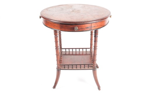Lot 257 - A late Victorian inlaid rosewood occasional...